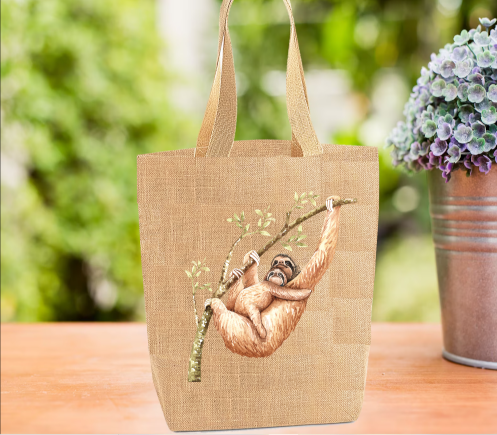 Sloth Tote Bag, Sloth Bag, Personalised Tote Bag