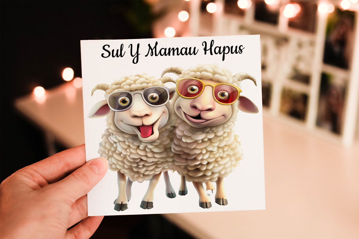Welsh Sheep Mother's Day Card: Sul Y Mamau Hapus