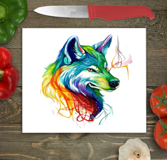 Wolf Glass Chopping Board, Wolf Worktop Saver
