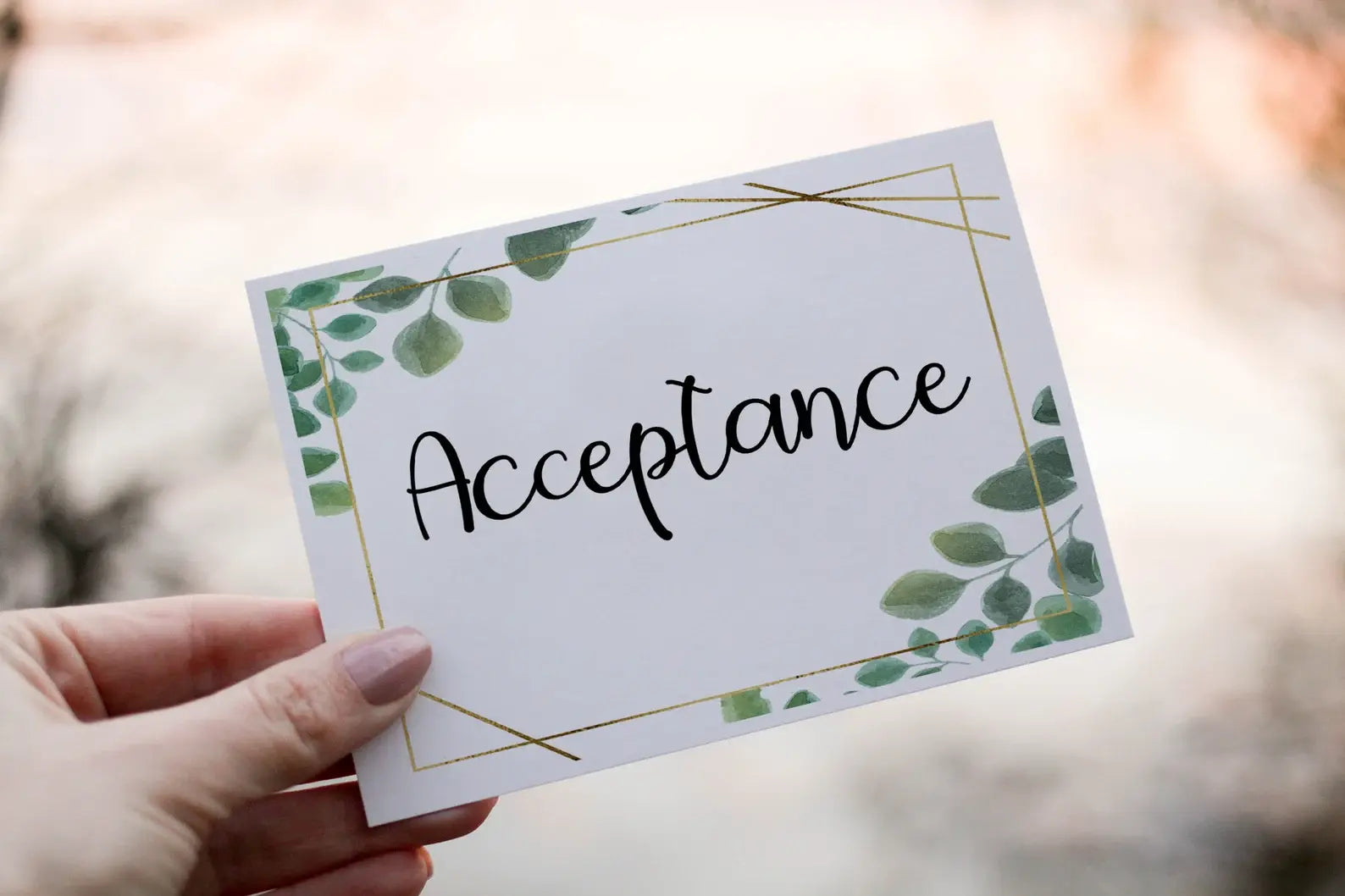Personalised Wedding Acceptance Card