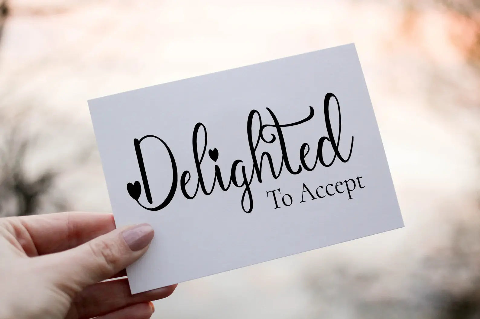 Personalised Wedding Acceptance Card