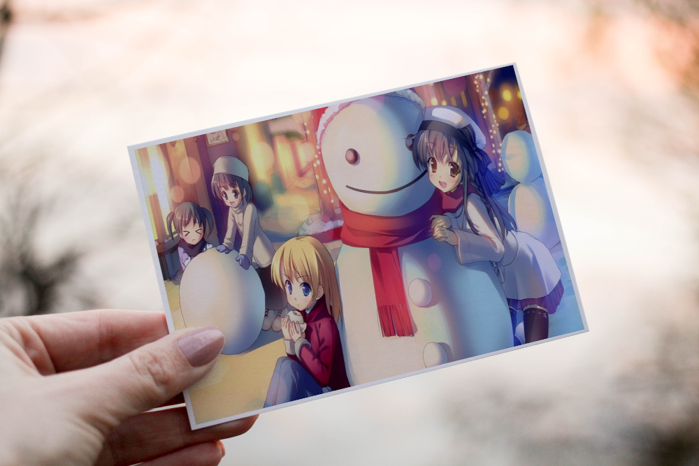 Anime Christmas Card, Personalised Card for Christmas