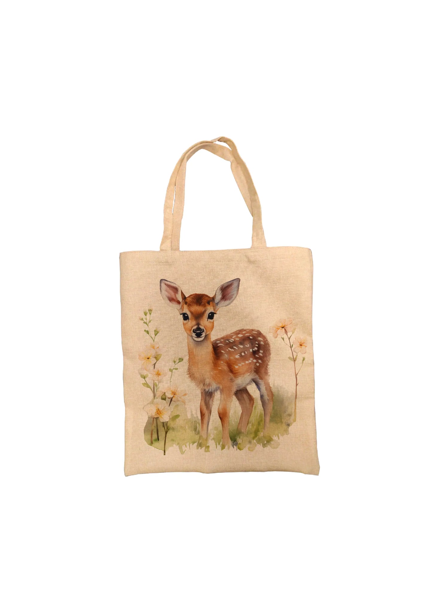 Baby Deer Tote Bag, Animal Bag, Personalised Tote Bag