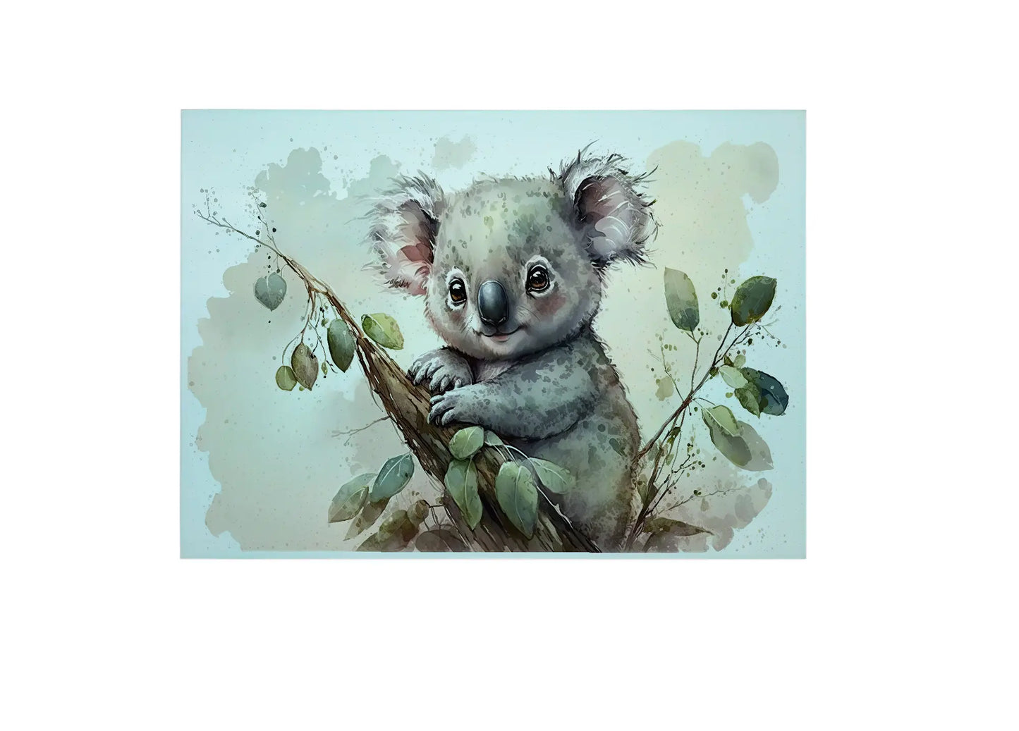 Koala Bear Baby Glass Chopping Board, Koala Worktop Saver