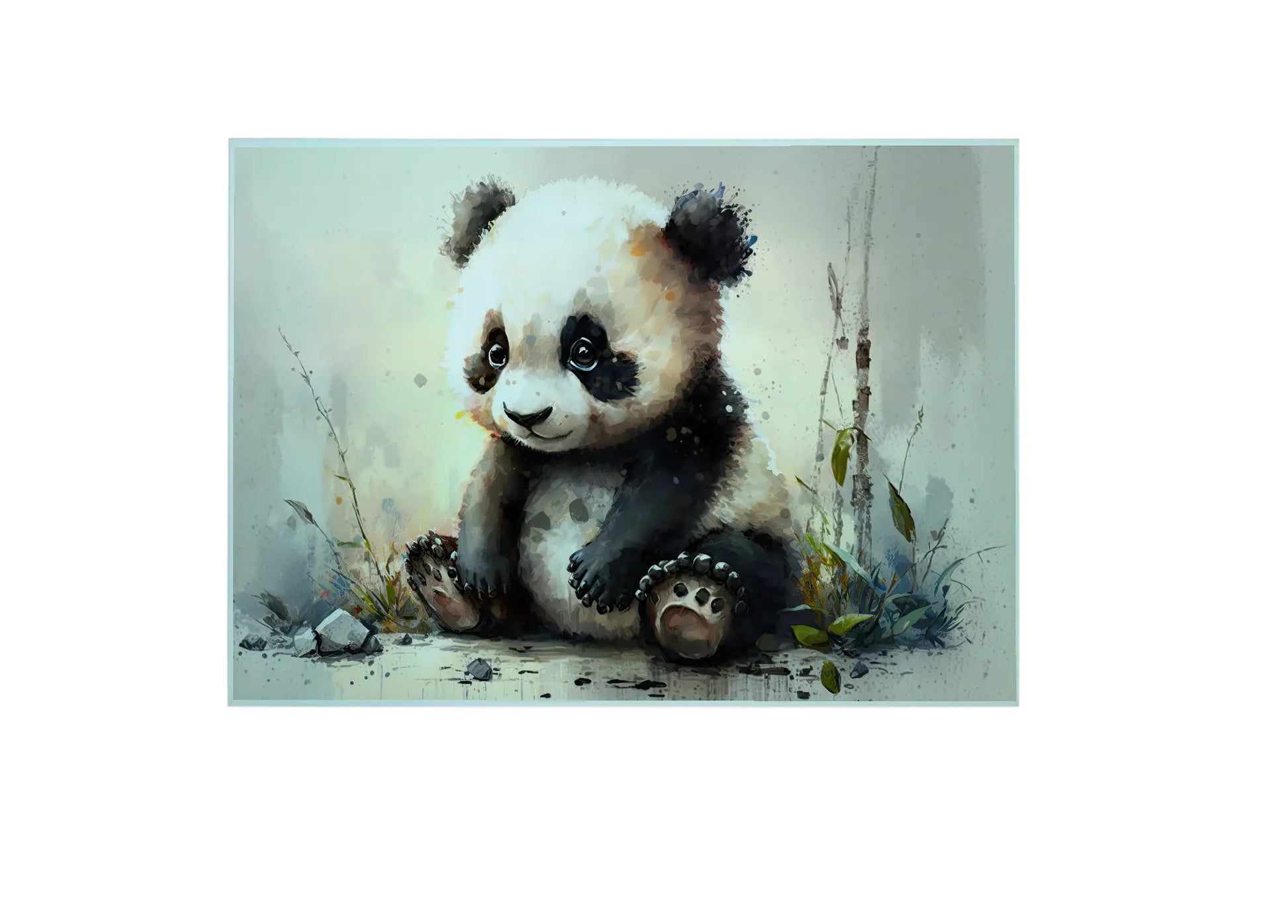 Panda Large Glass Chopping Board, Panda Worktop Saver