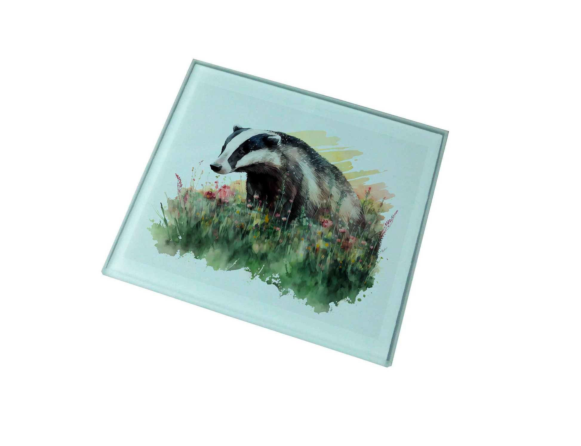 Badger Glass Coaster (Set of 4)