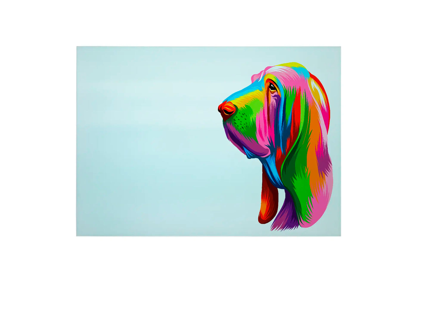 Basset Hound Glass Chopping Board, Basset Hound