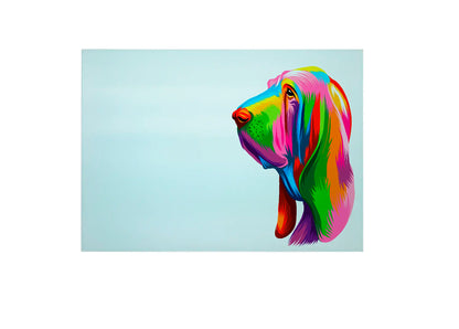 Basset Hound Glass Chopping Board, Basset Hound