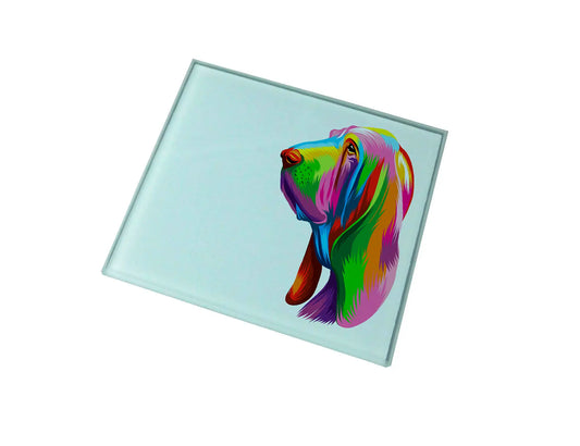 Basset Hound Glass Coaster (Set of 4)