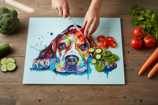 Beagle Glass Chopping Board, Beagle Glass Chopping Board