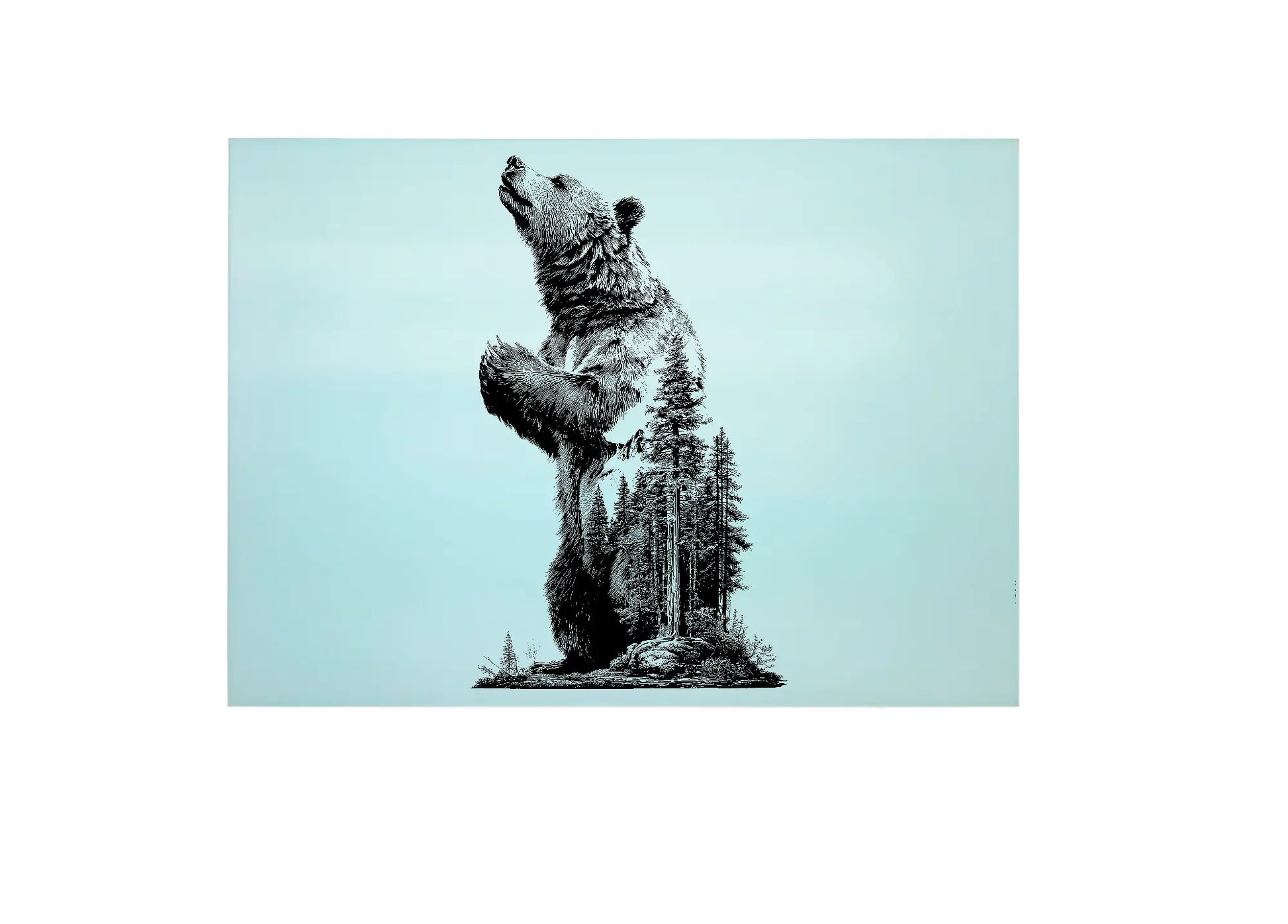 Mountain Bear Special Effect Glass Chopping Board, Mountain Bear Special Effect Worktop Saver