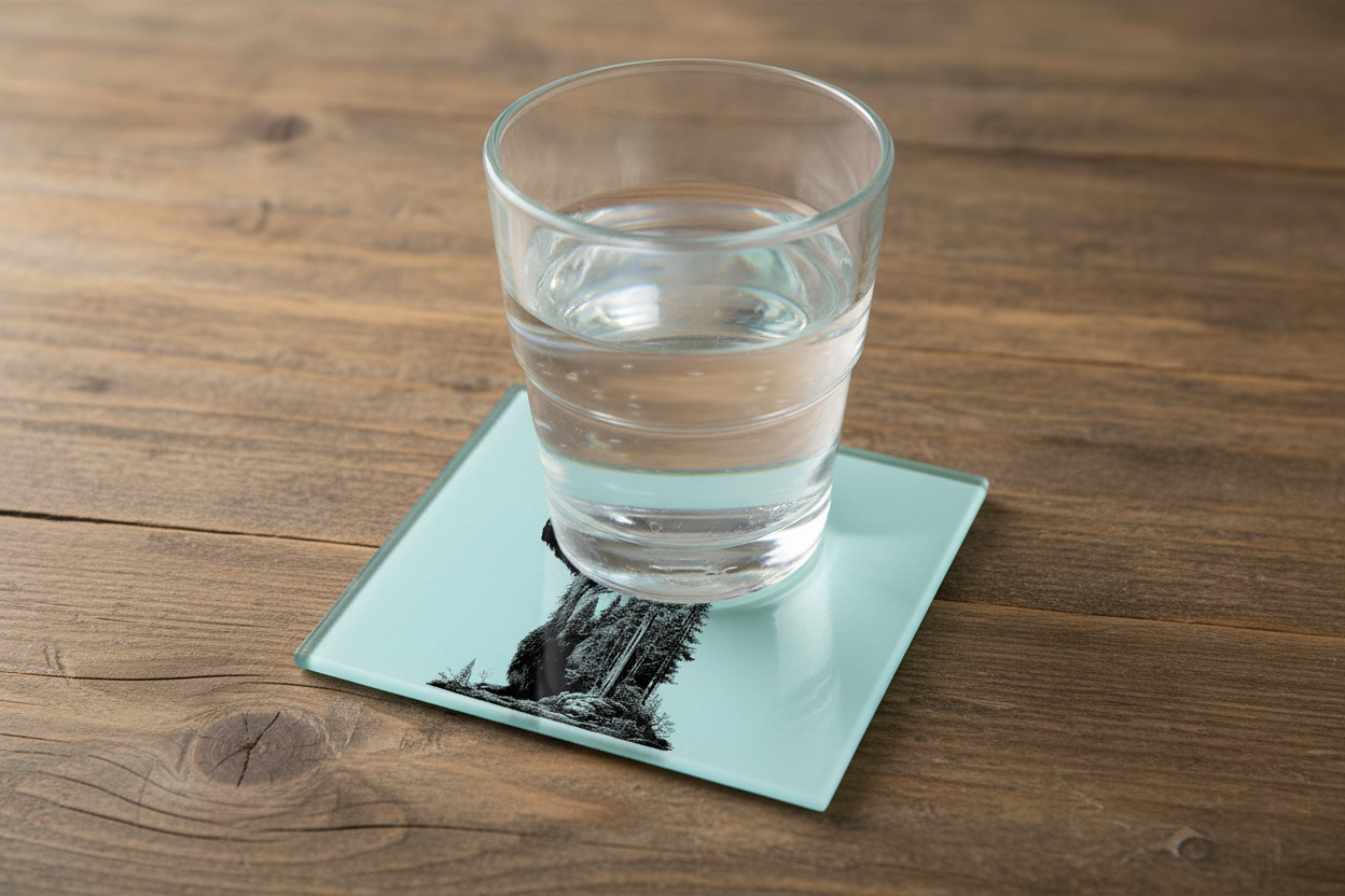Mountain Bear Glass Coaster (Set of 4)