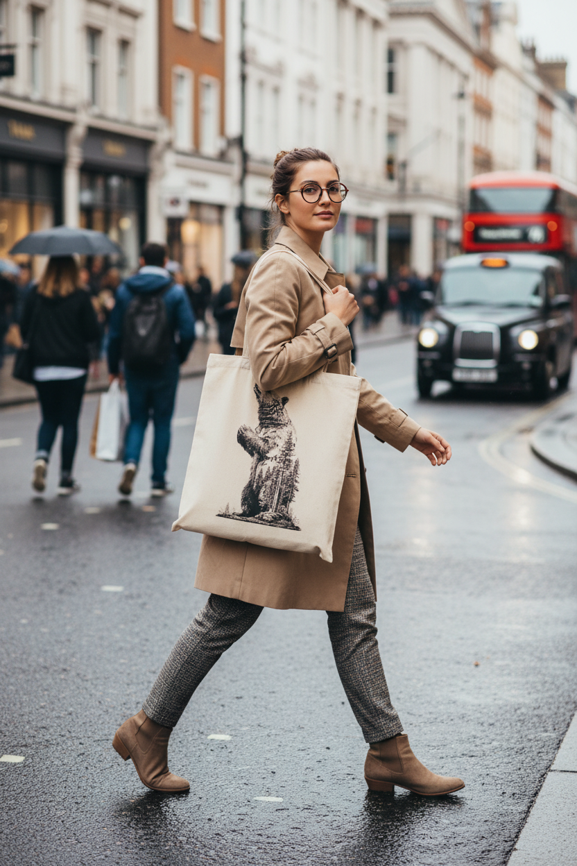 Mountain Bear Special Effect Tote Bag