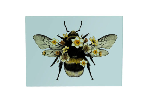 Bee and Daffodils Glass Placemat