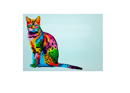 Bengal Cat Glass Chopping Board, Bengal Cat Worktop Protector