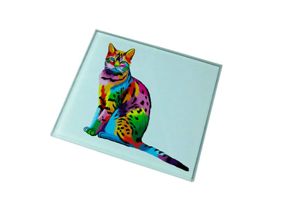 Bengal Cat Glass Coaster (Set of 4)