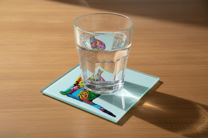 Bengal Cat Glass Coaster (Set of 4)