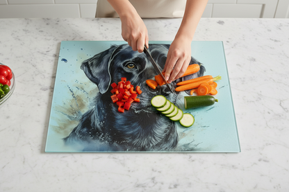 Black Labrador Chopping Board - Black Labrador Worktop Saver