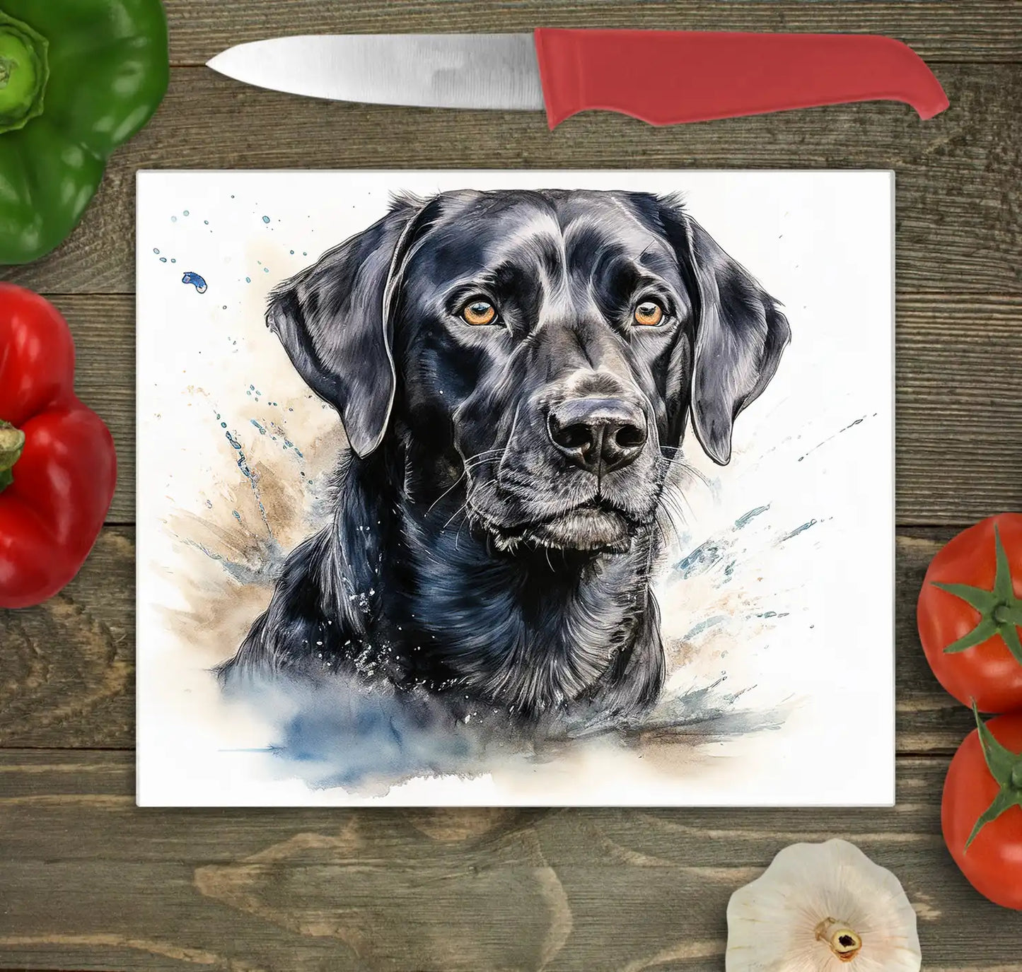 Black Labrador Chopping Board - Black Labrador Worktop Saver