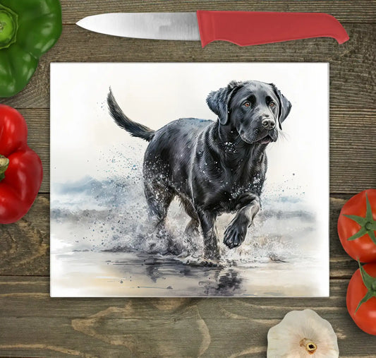 Black Labrador Chopping Board - Black Labrador Worktop Saver