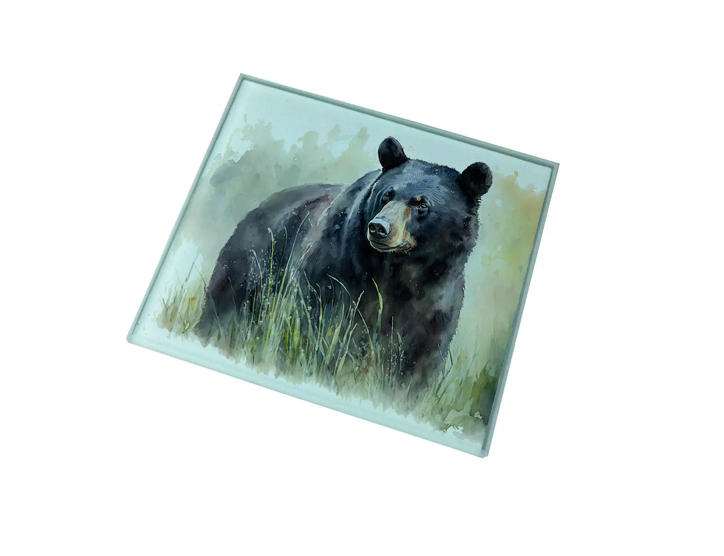 Black Bear Glass Coaster (Set of 4)