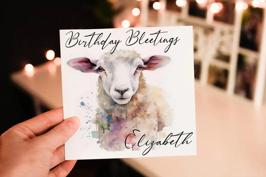 Personalised Sheep Birthday Card: Farm Animal Card