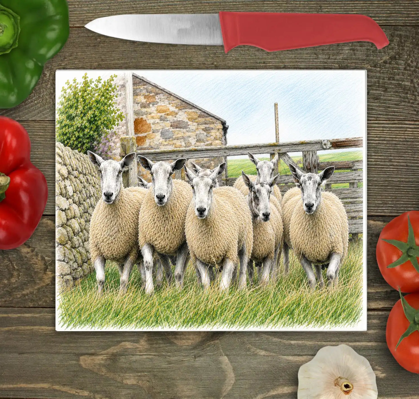 Blue Faced Leicester Chopping Board - Blue Faced Leicester Worktop Saver Blue Faced Leicester Chopping Board - Blue Faced Leicester Worktop Saver