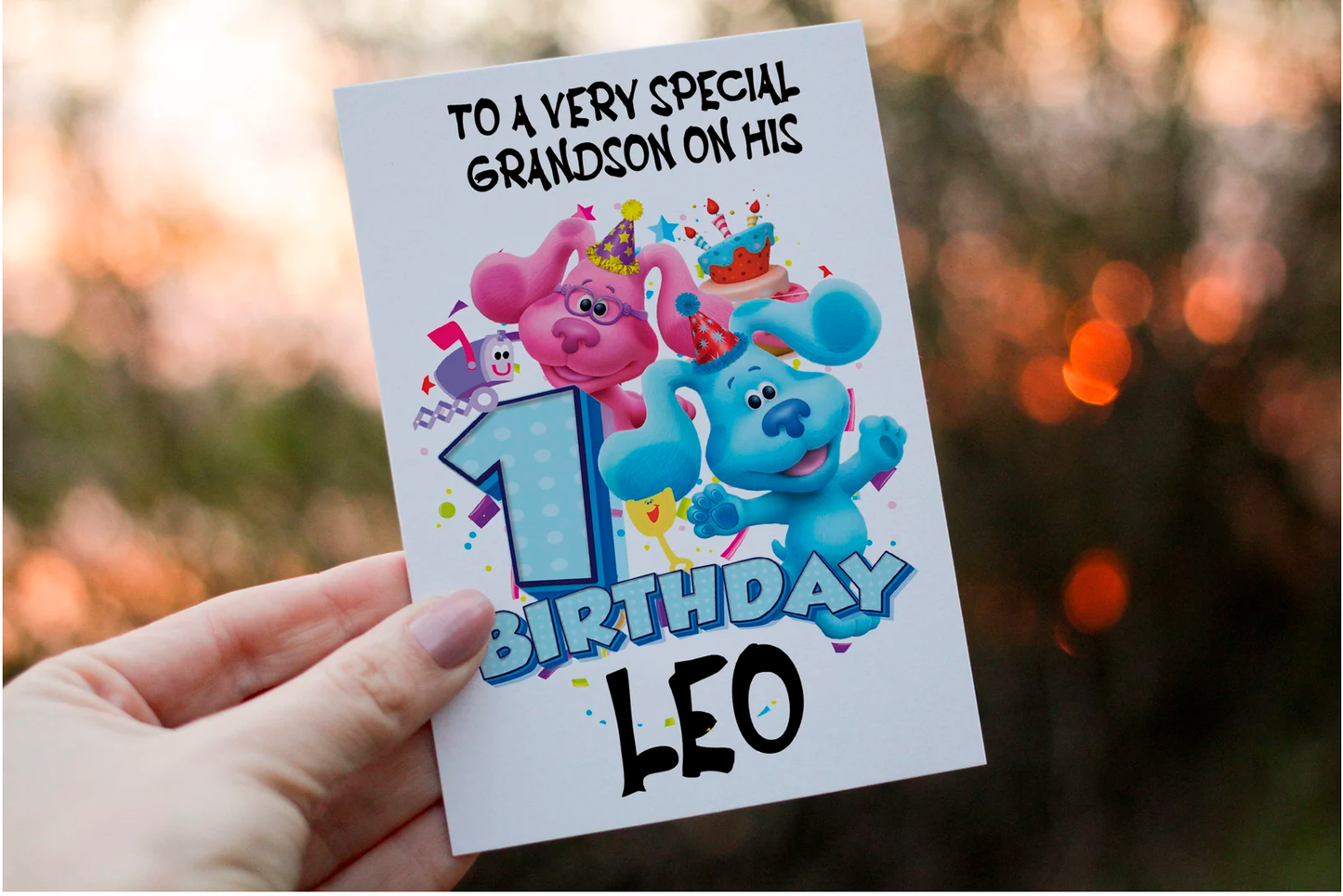 Blues Clues 1st Birthday Card: Grandson, Any Relation