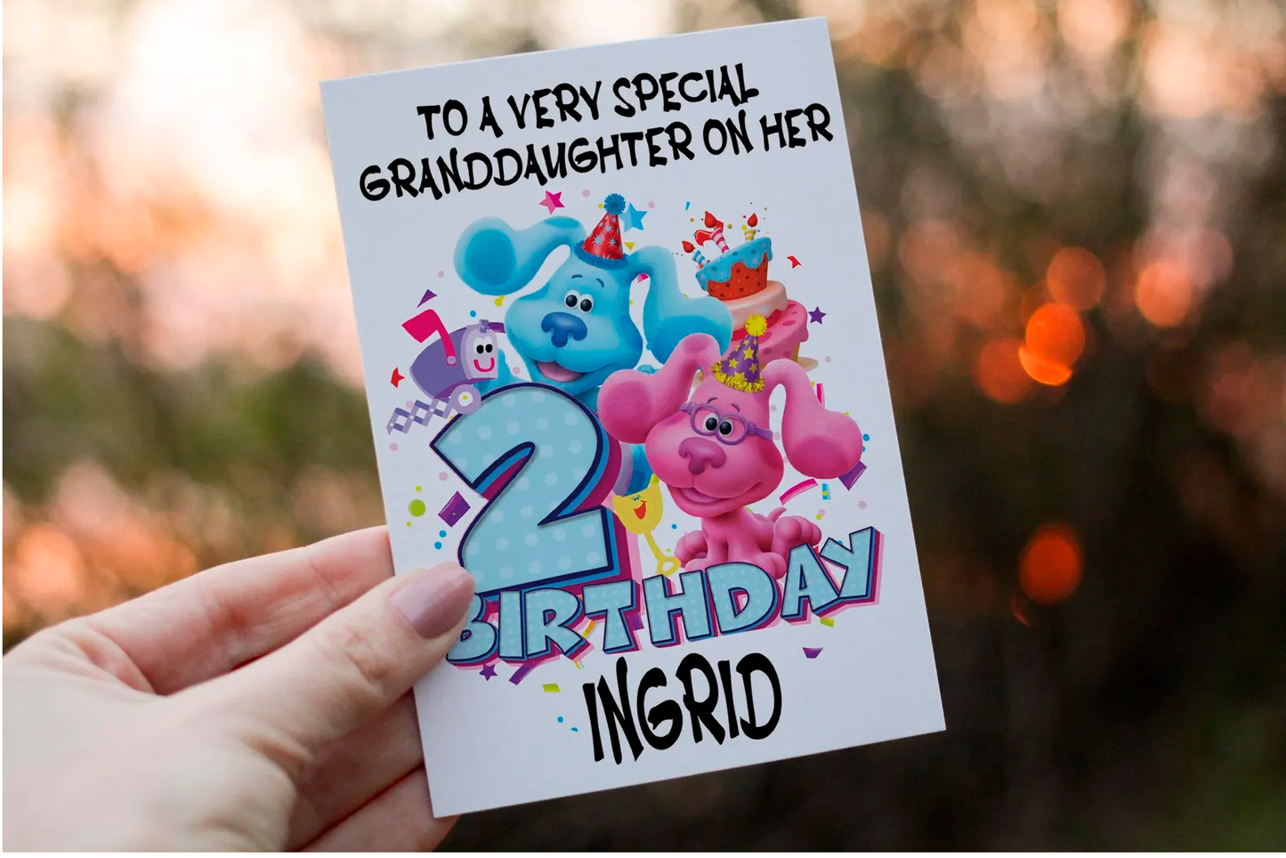 Blues Clues Granddaughter 3rd Birthday Card: Personalized Keepsake