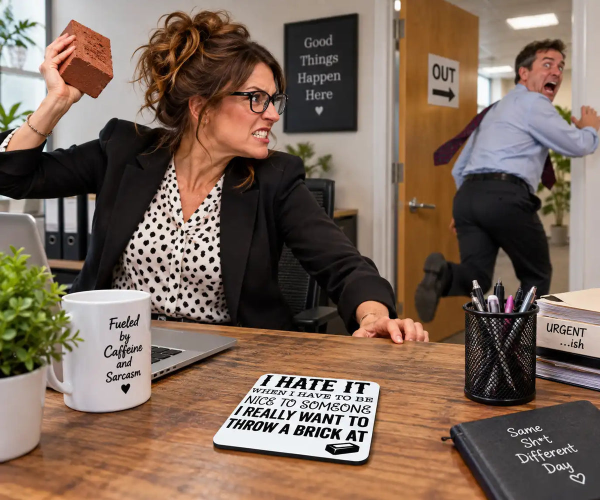 I Hate it When I Have to Be..... Hardboard Coaster I Hate it When I Have to Be..... Hardboard Coaster