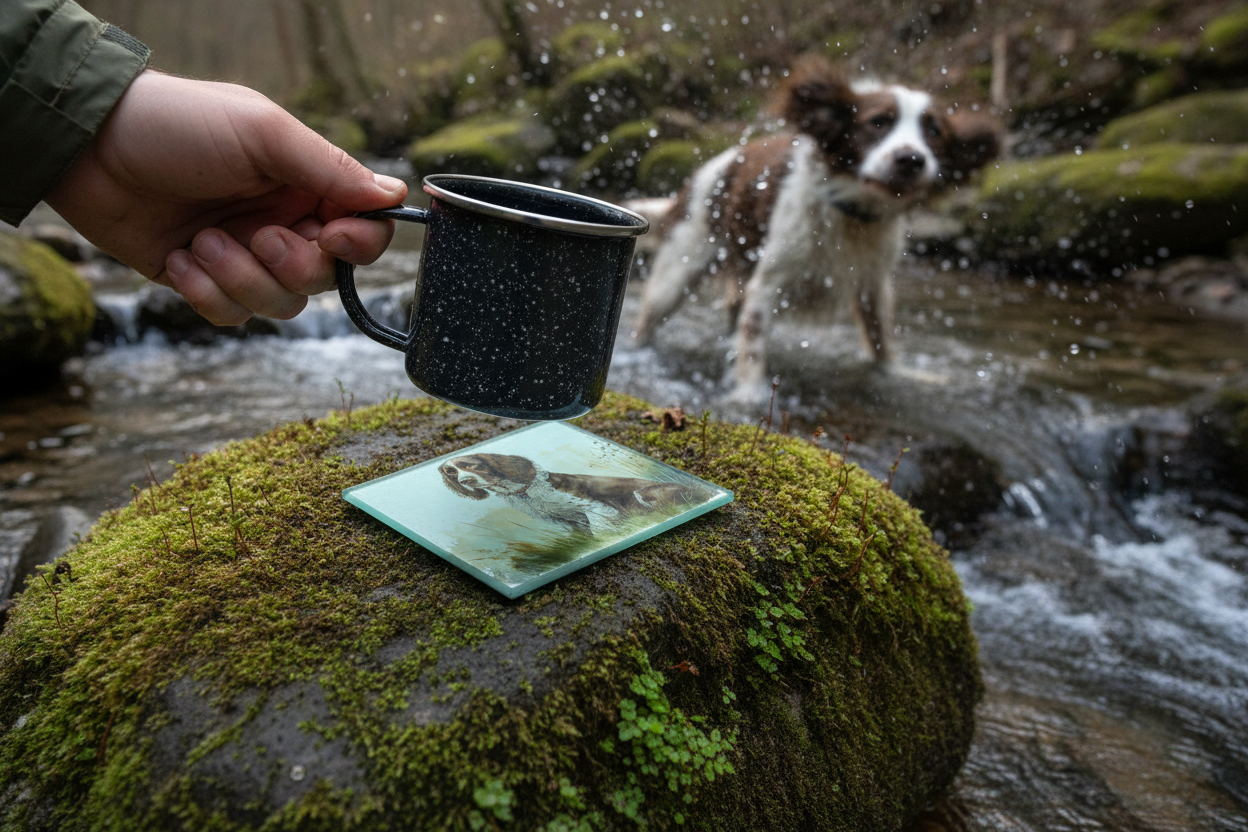 Spaniel Glass Coaster (Set of 4)