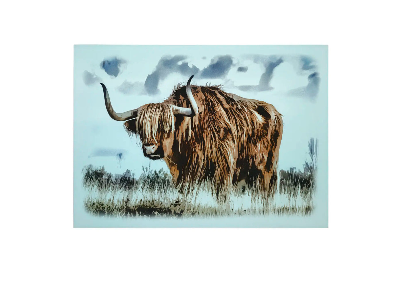 Highland Cow Glass Chopping Board - Highland Worktop Protector