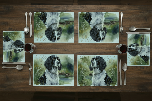 Spaniel Glass Placemat