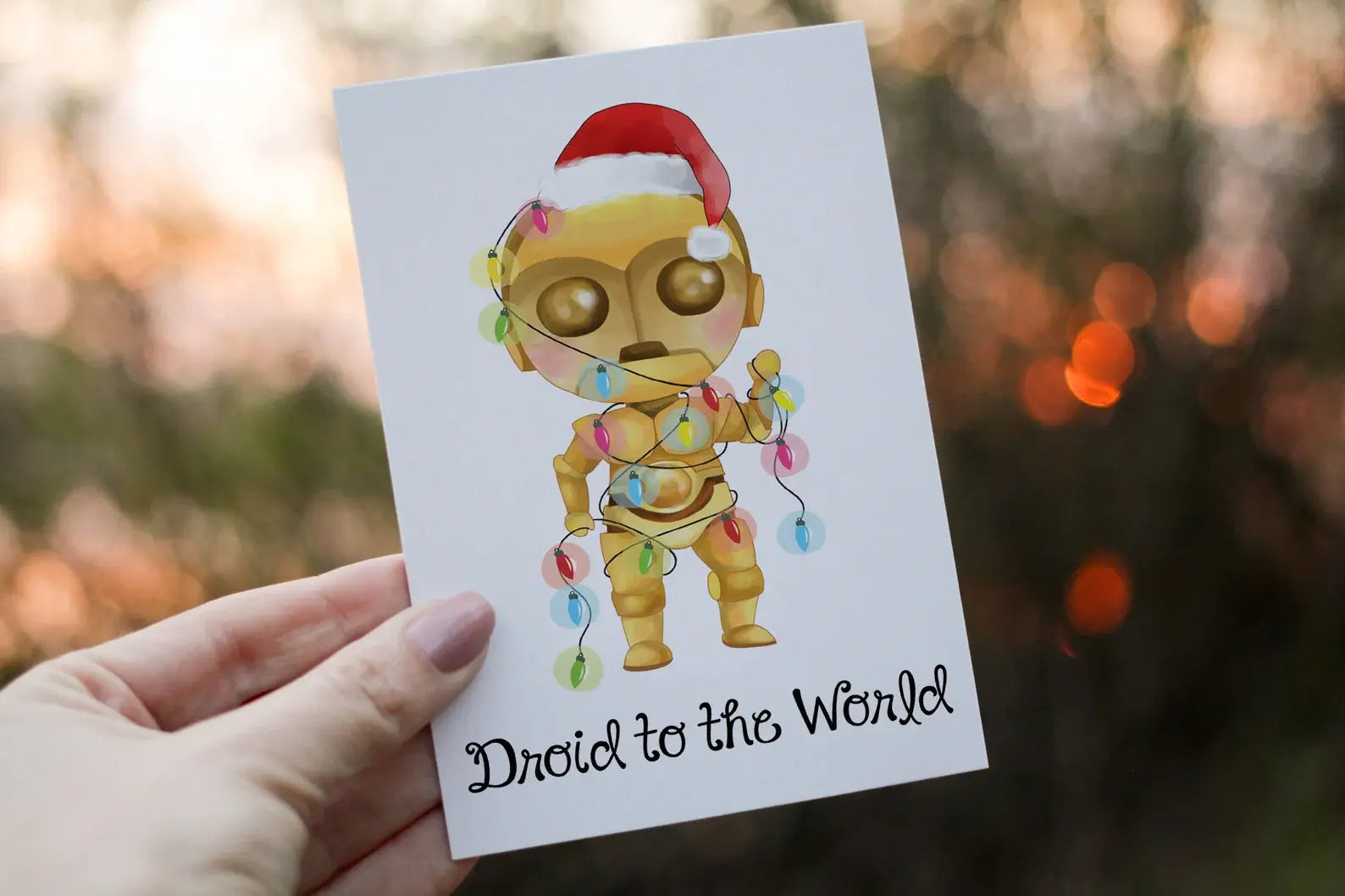 Star Wars Personalised Card, C3PO, R2D2, Darth Vader Card