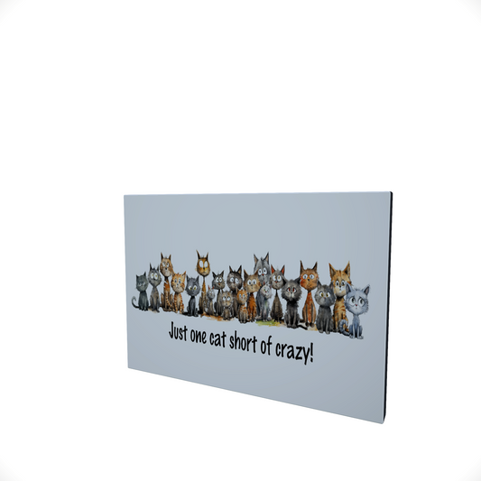 One Cat Short.... Glossy Aluminium Print