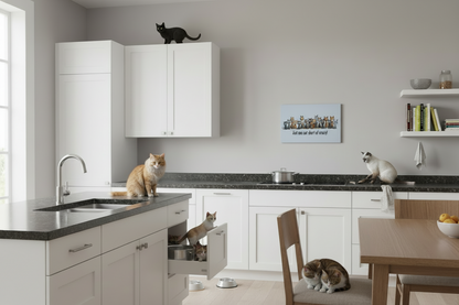 One Cat Short.... Glossy Aluminium Print