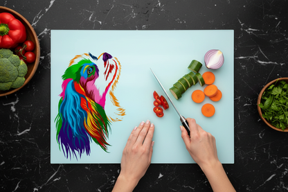 Cavalier King Charles Spaniel Glass Chopping Board - Worktop Saver