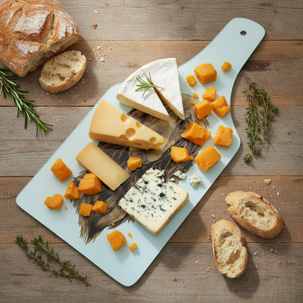 Cocker Spaniel Bottle Shaped Glass Chopping Board - Cheese Platter, Cocker Spaniel Worktop Saver