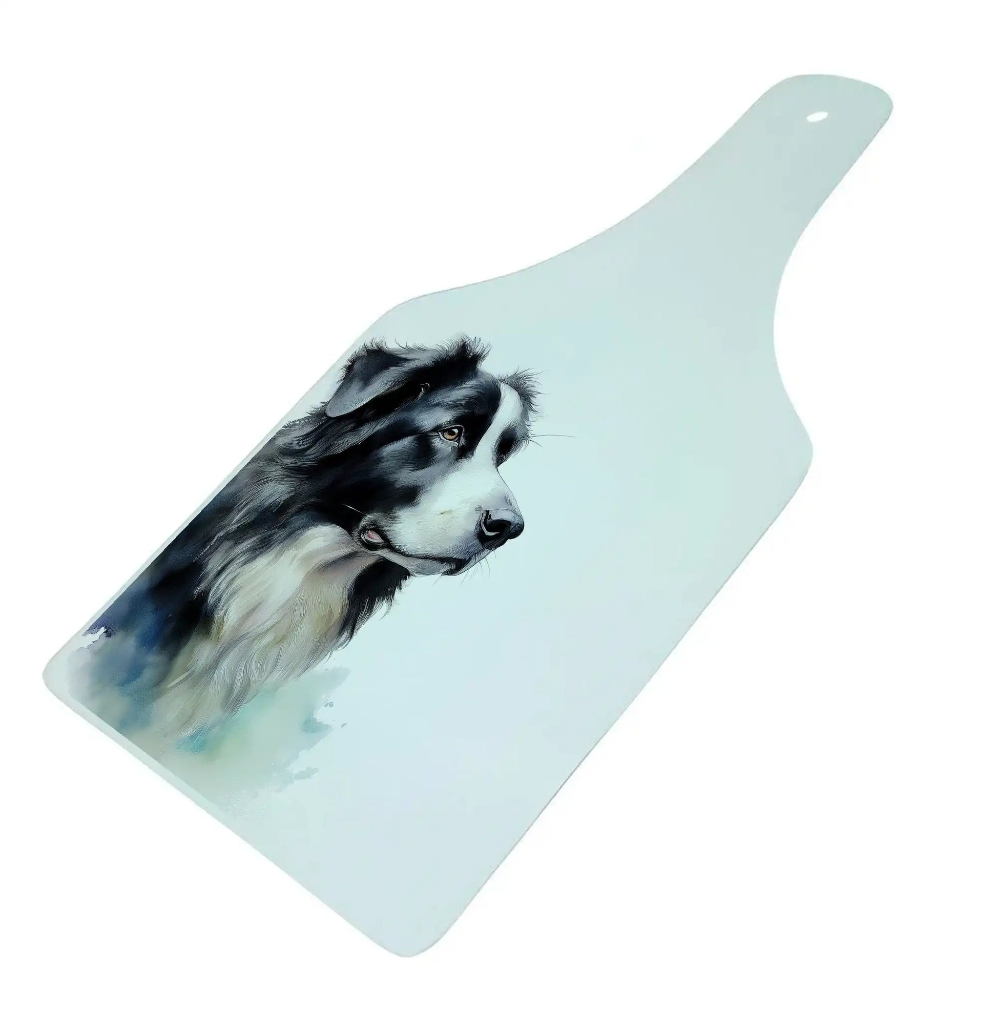 Collie Bottle Shaped Glass Chopping Board - Cheese Platter, Collie Worktop Saver