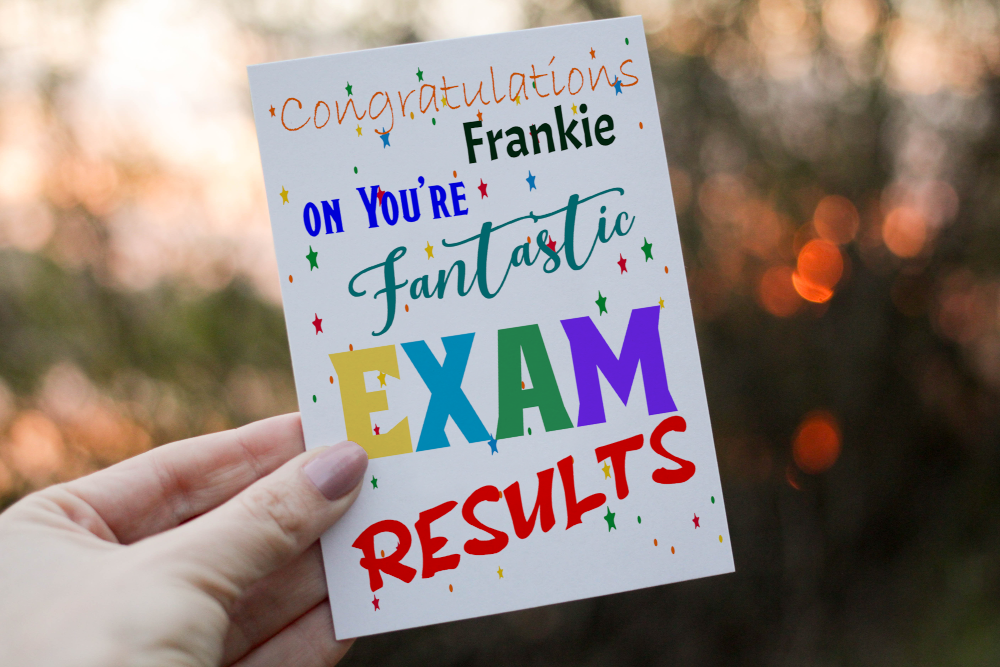 Exam Results Card, You Passed Your Exams Card, Passed Exams Card