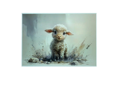 Lamb Glass Chopping Board, Sheep Cutting Board, Lamb Worktop Saver