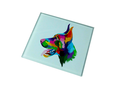 Doberman Glass Coaster (Set of 4)