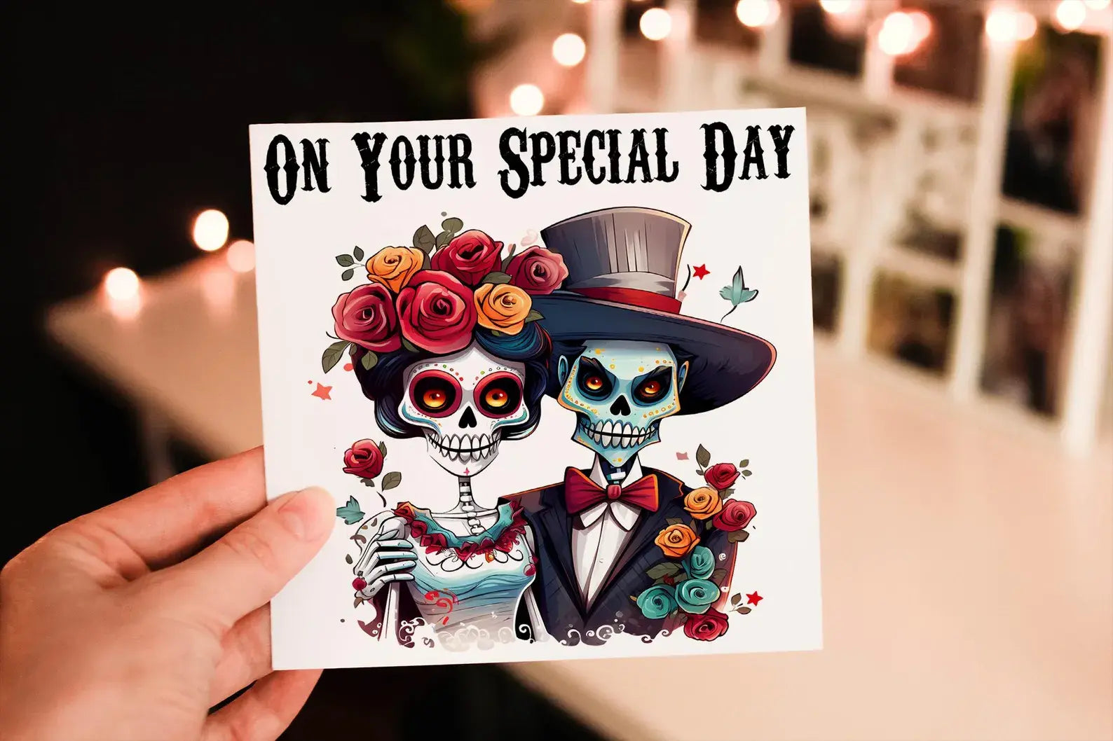 Personalized Day Of The Dead Wedding Card: On Your Wedding Day