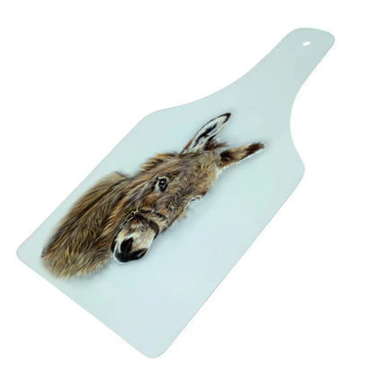 Donkey Bottle Shaped Glass Chopping Board - Cheese Platter, Donkey Worktop Saver