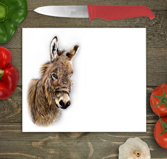 Donkey Large Glass Chopping Board, Donkey Worktop Saver