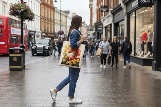 Dragon and Daffodils Tote Bag