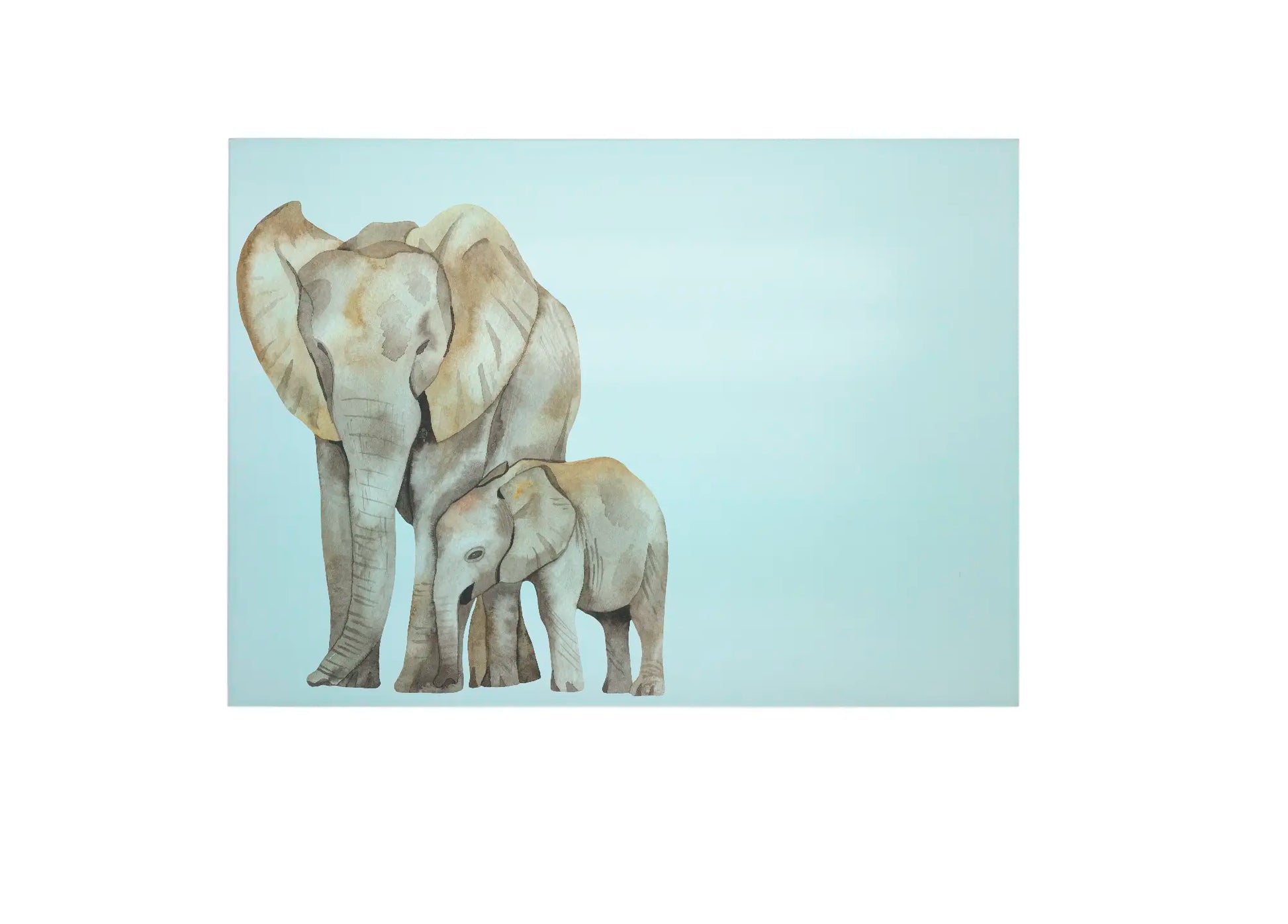 Elephant & Calf Large Glass Chopping Board, Elephant Worktop Saver