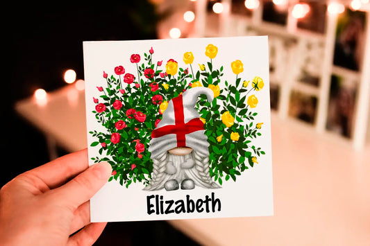 Personalised Gnome Birthday Card: Custom Birthday Card