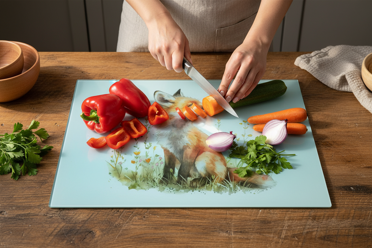 Fox Chopping Board, Fox worktop protector