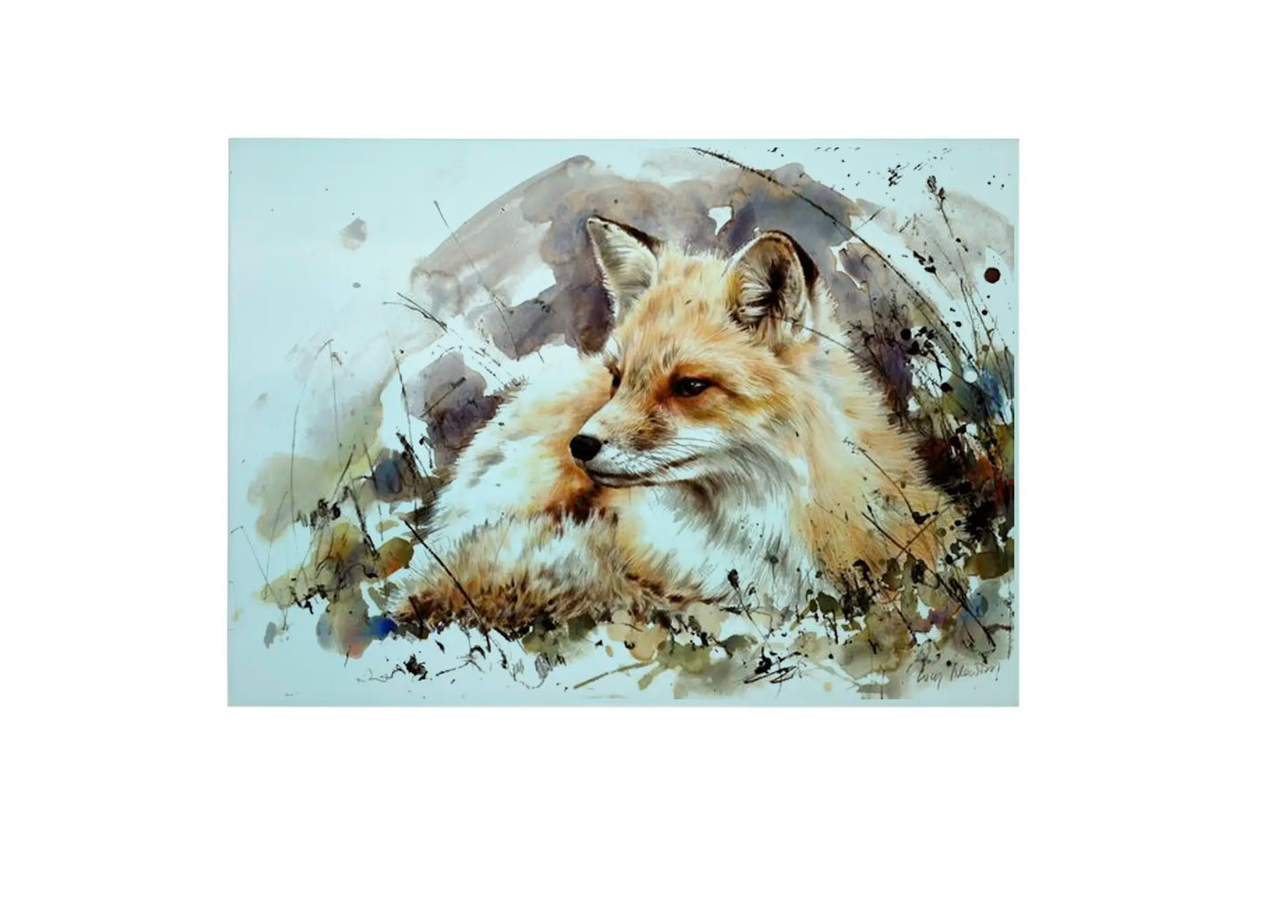 Fox Glass Chopping Board, Fox Worktop Saver